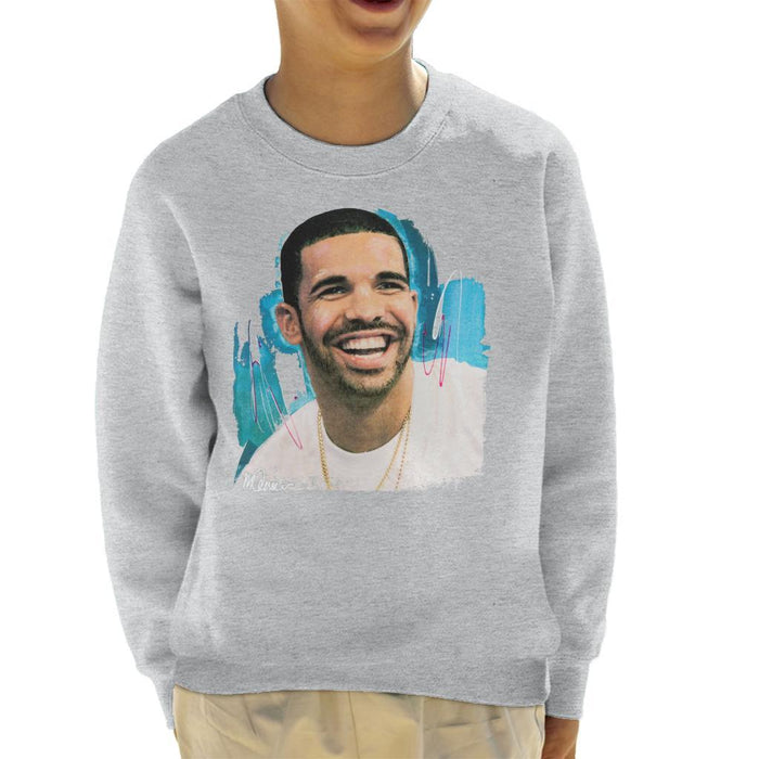 Sidney Maurer Original Portrait Of Drake Smiling Kids Sweatshirt - Kids Boys Sweatshirt