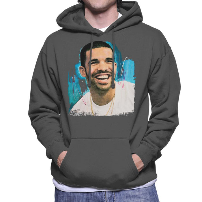 Sidney Maurer Original Portrait Of Drake Smiling Mens Hooded Sweatshirt - Mens Hooded Sweatshirt
