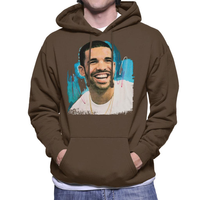 Sidney Maurer Original Portrait Of Drake Smiling Mens Hooded Sweatshirt - Mens Hooded Sweatshirt