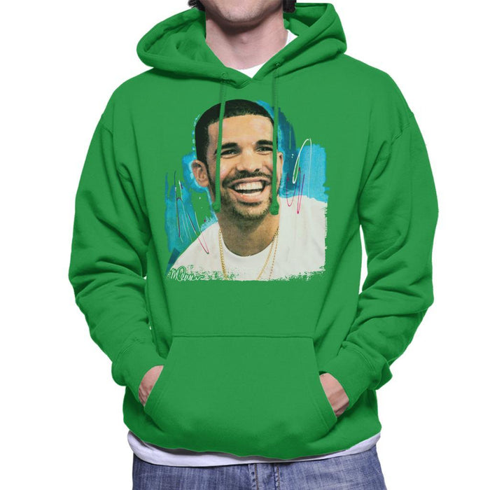 Sidney Maurer Original Portrait Of Drake Smiling Mens Hooded Sweatshirt - Mens Hooded Sweatshirt
