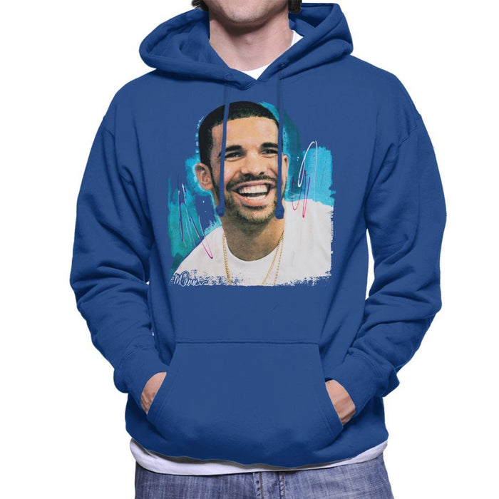 Sidney Maurer Original Portrait Of Drake Smiling Mens Hooded Sweatshirt - Mens Hooded Sweatshirt