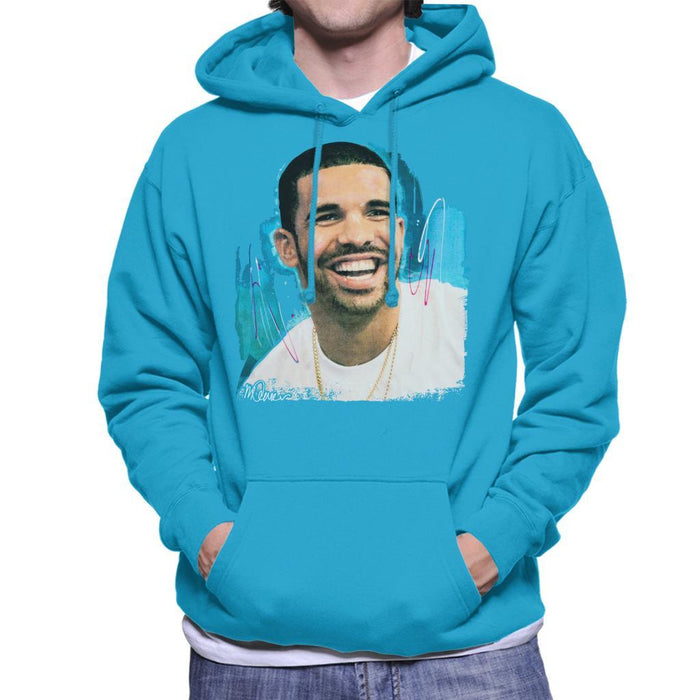 Sidney Maurer Original Portrait Of Drake Smiling Mens Hooded Sweatshirt - Mens Hooded Sweatshirt