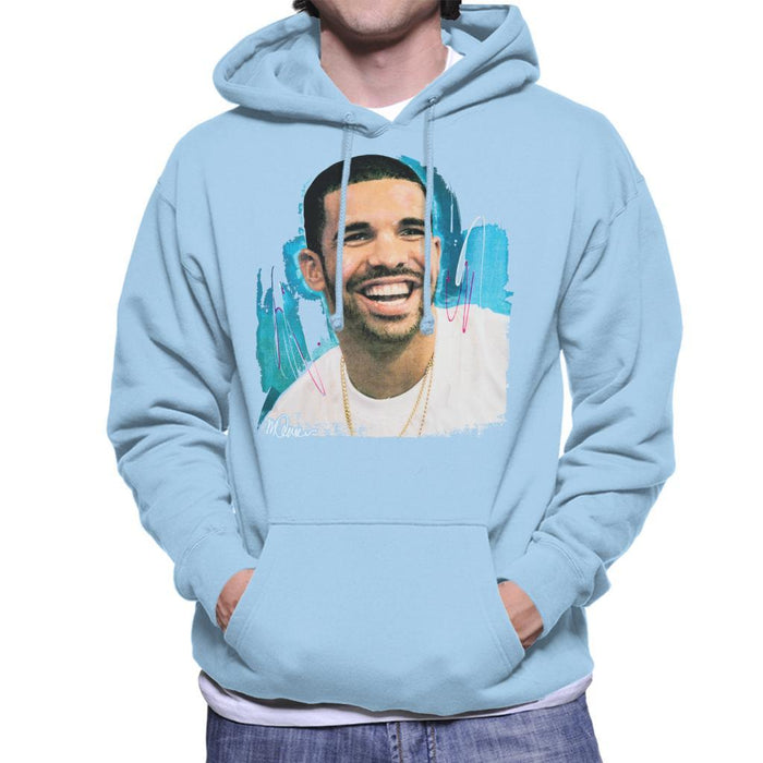 Sidney Maurer Original Portrait Of Drake Smiling Mens Hooded Sweatshirt - Mens Hooded Sweatshirt