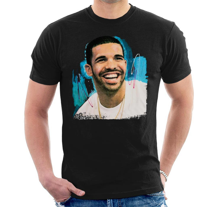 Sidney Maurer Original Portrait Of Drake Smiling Mens T-Shirt - Mens T-Shirt