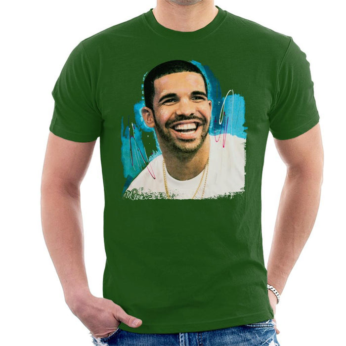 Sidney Maurer Original Portrait Of Drake Smiling Mens T-Shirt - Mens T-Shirt