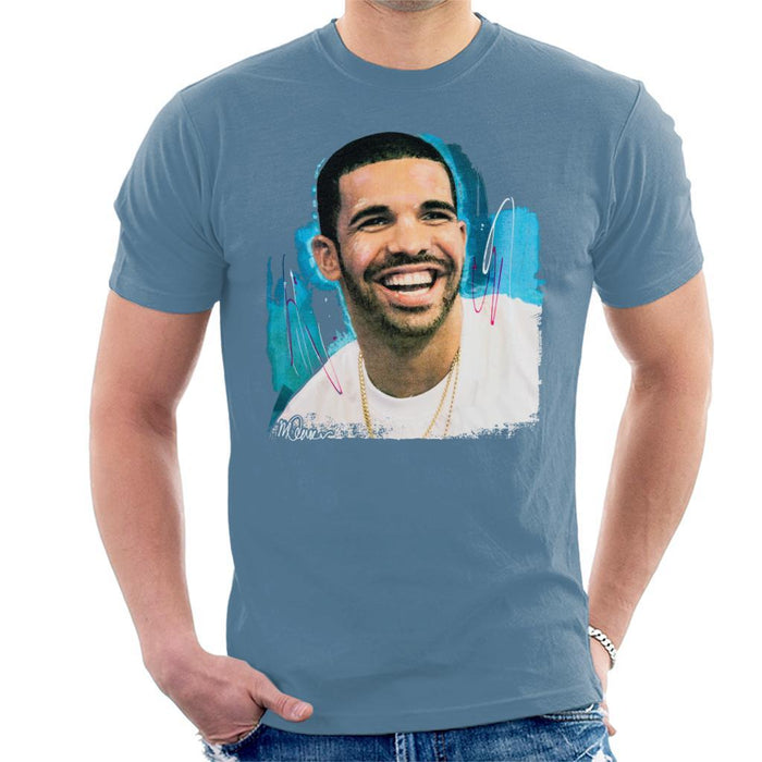 Sidney Maurer Original Portrait Of Drake Smiling Mens T-Shirt - Mens T-Shirt
