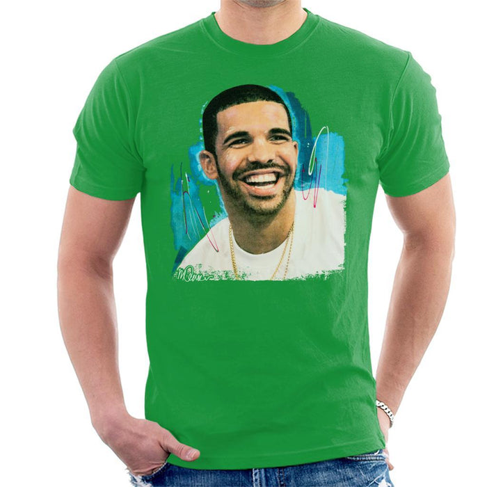 Sidney Maurer Original Portrait Of Drake Smiling Mens T-Shirt - Mens T-Shirt