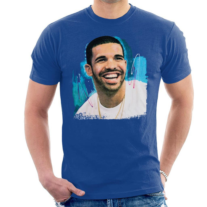 Sidney Maurer Original Portrait Of Drake Smiling Mens T-Shirt - Mens T-Shirt