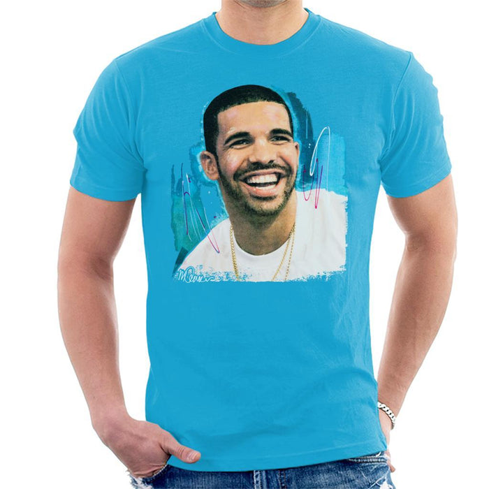 Sidney Maurer Original Portrait Of Drake Smiling Mens T-Shirt - Mens T-Shirt