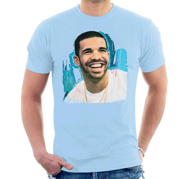 Sidney Maurer Original Portrait Of Drake Smiling Mens T-Shirt - Mens T-Shirt