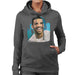 Sidney Maurer Original Portrait Of Drake Smiling Womens Hooded Sweatshirt - Womens Hooded Sweatshirt