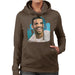 Sidney Maurer Original Portrait Of Drake Smiling Womens Hooded Sweatshirt - Womens Hooded Sweatshirt