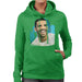 Sidney Maurer Original Portrait Of Drake Smiling Womens Hooded Sweatshirt - Womens Hooded Sweatshirt