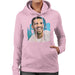Sidney Maurer Original Portrait Of Drake Smiling Womens Hooded Sweatshirt - Small / Light Pink - Womens Hooded Sweatshirt