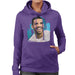 Sidney Maurer Original Portrait Of Drake Smiling Womens Hooded Sweatshirt - Womens Hooded Sweatshirt