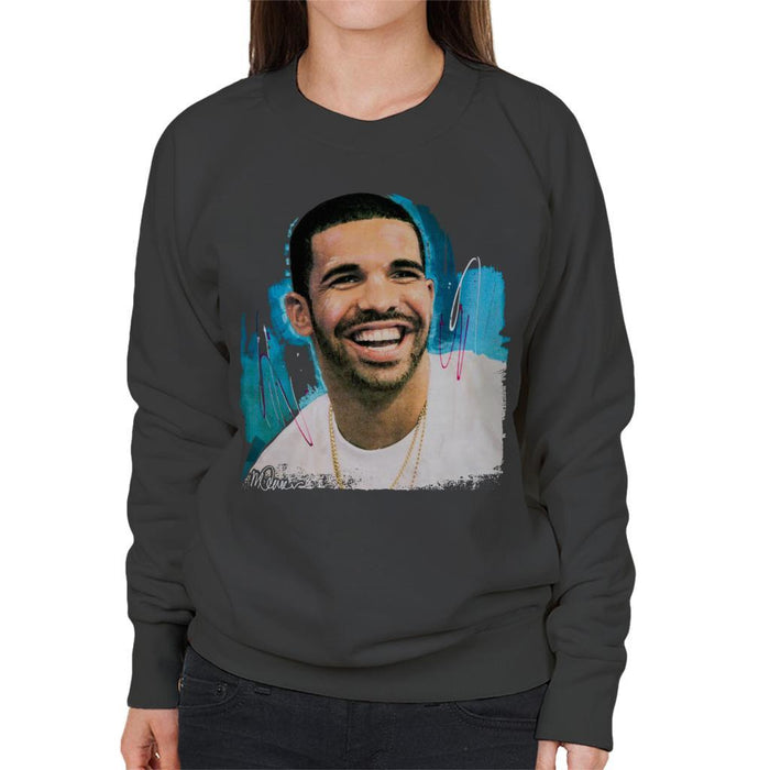 Sidney Maurer Original Portrait Of Drake Smiling Womens Sweatshirt - Womens Sweatshirt