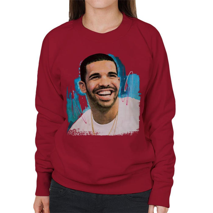 Sidney Maurer Original Portrait Of Drake Smiling Womens Sweatshirt - Womens Sweatshirt