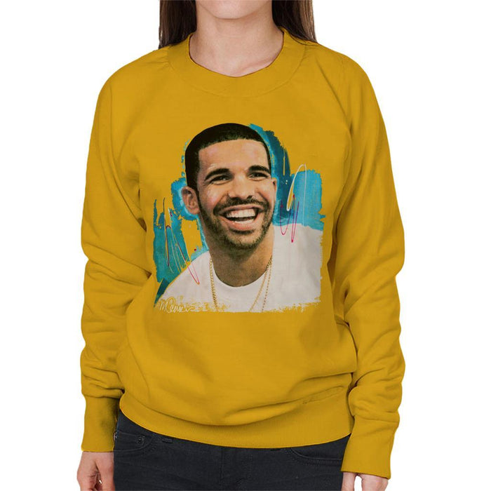 Sidney Maurer Original Portrait Of Drake Smiling Womens Sweatshirt - Womens Sweatshirt