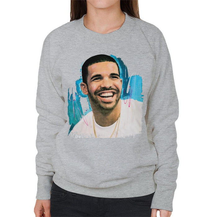 Sidney Maurer Original Portrait Of Drake Smiling Womens Sweatshirt - Womens Sweatshirt