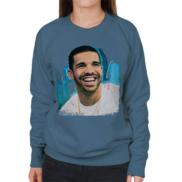 Sidney Maurer Original Portrait Of Drake Smiling Womens Sweatshirt - Womens Sweatshirt
