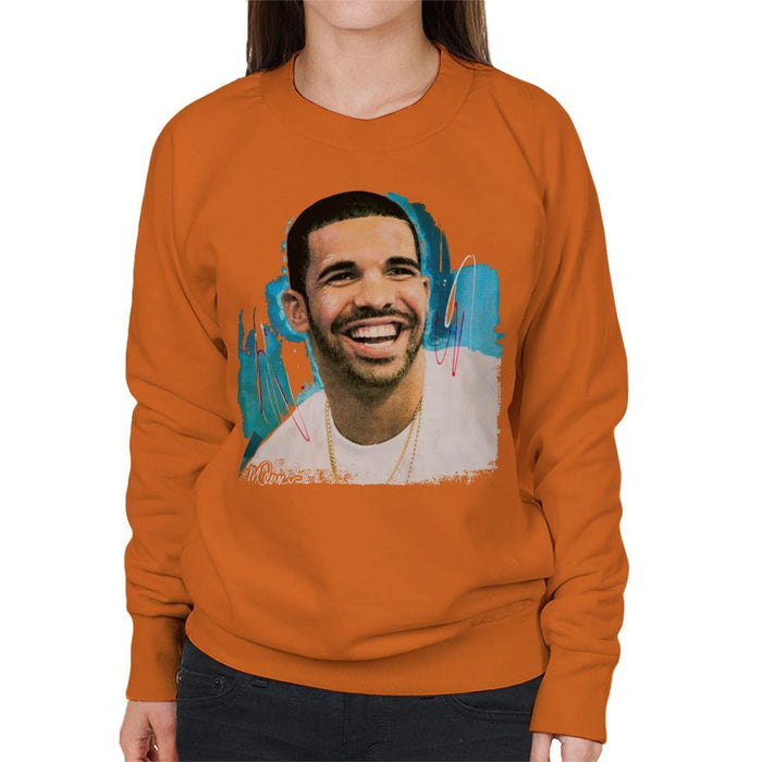 Sidney Maurer Original Portrait Of Drake Smiling Womens Sweatshirt - Womens Sweatshirt
