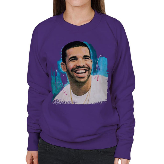 Sidney Maurer Original Portrait Of Drake Smiling Womens Sweatshirt - Womens Sweatshirt
