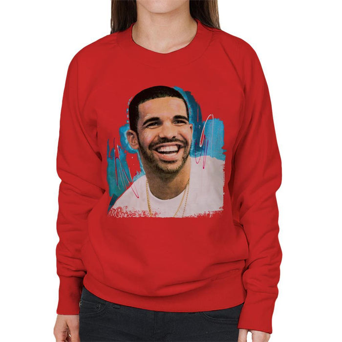 Sidney Maurer Original Portrait Of Drake Smiling Womens Sweatshirt - Womens Sweatshirt