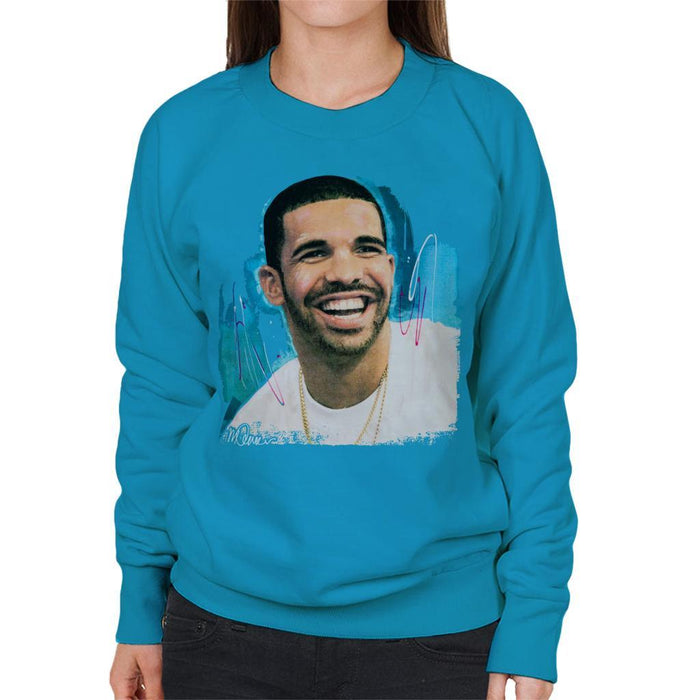 Sidney Maurer Original Portrait Of Drake Smiling Womens Sweatshirt - Womens Sweatshirt