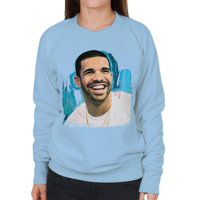 Sidney Maurer Original Portrait Of Drake Smiling Womens Sweatshirt - Womens Sweatshirt