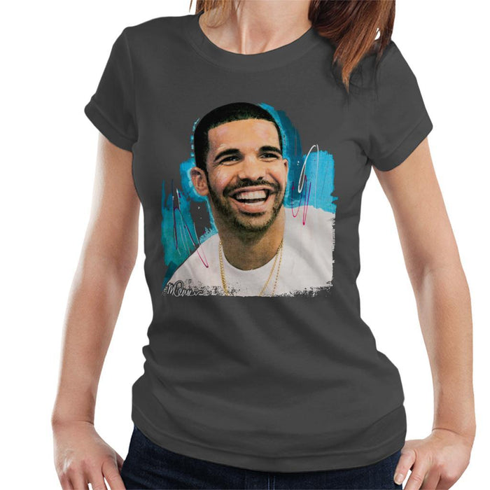 Sidney Maurer Original Portrait Of Drake Smiling Womens T-Shirt - Womens T-Shirt