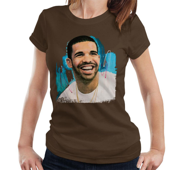 Sidney Maurer Original Portrait Of Drake Smiling Womens T-Shirt - Womens T-Shirt