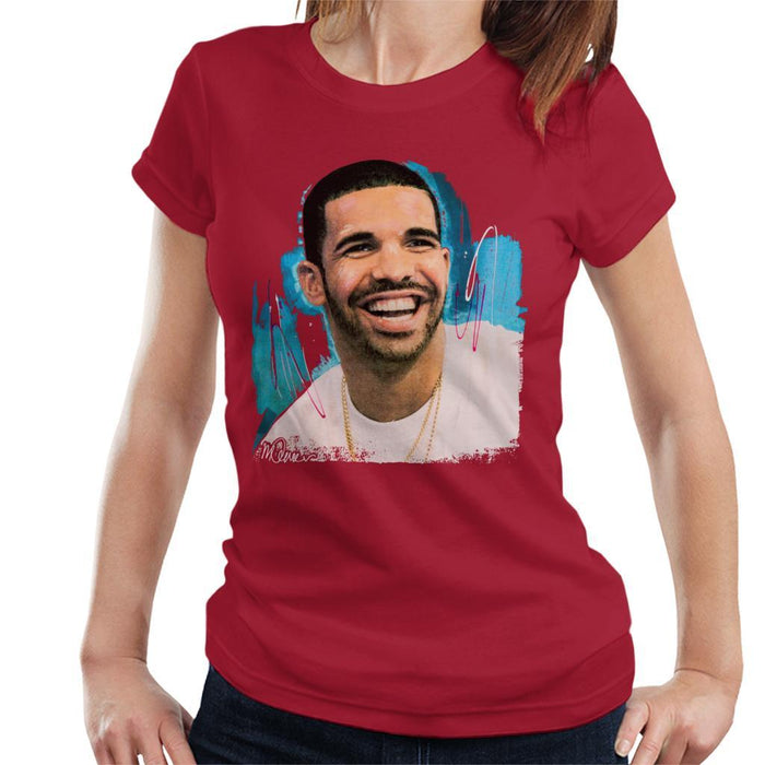 Sidney Maurer Original Portrait Of Drake Smiling Womens T-Shirt - Womens T-Shirt