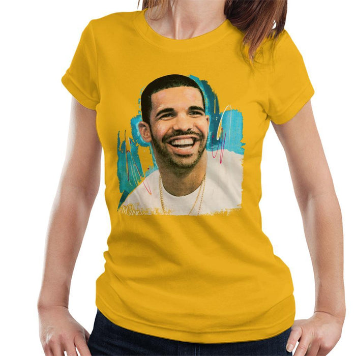 Sidney Maurer Original Portrait Of Drake Smiling Womens T-Shirt - Womens T-Shirt
