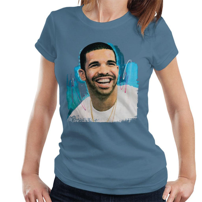Sidney Maurer Original Portrait Of Drake Smiling Womens T-Shirt - Womens T-Shirt
