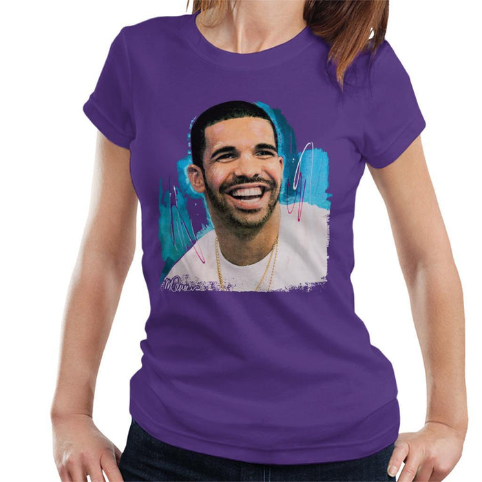 Sidney Maurer Original Portrait Of Drake Smiling Womens T-Shirt - Womens T-Shirt