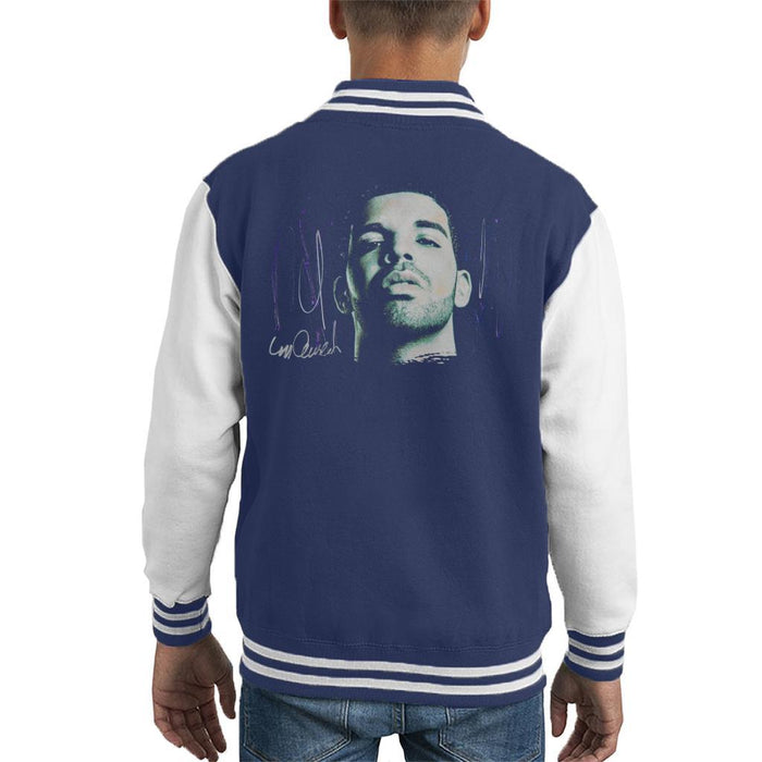 Sidney Maurer Original Portrait Of Drake OVOXO Kids Varsity Jacket - Kids Boys Varsity Jacket