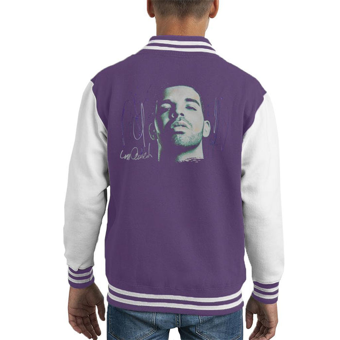 Sidney Maurer Original Portrait Of Drake OVOXO Kids Varsity Jacket - Kids Boys Varsity Jacket