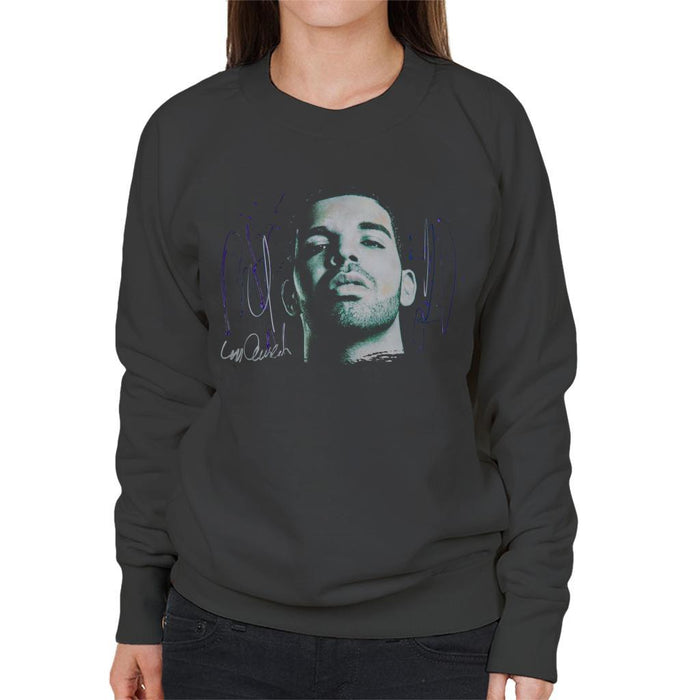 Sidney Maurer Original Portrait Of Drake OVOXO Womens Sweatshirt - Womens Sweatshirt