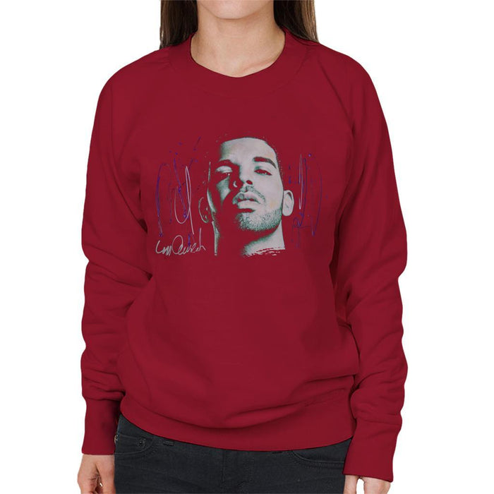 Sidney Maurer Original Portrait Of Drake OVOXO Womens Sweatshirt - Womens Sweatshirt
