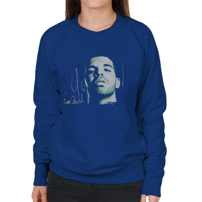 Sidney Maurer Original Portrait Of Drake OVOXO Womens Sweatshirt - Womens Sweatshirt