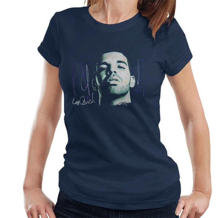 Sidney Maurer Original Portrait Of Drake OVOXO Womens T-Shirt - Womens T-Shirt
