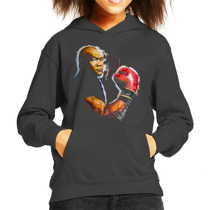 Sidney Maurer Original Portrait Of George Foreman Kids Hooded Sweatshirt - Kids Boys Hooded Sweatshirt