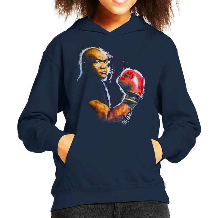 Sidney Maurer Original Portrait Of George Foreman Kids Hooded Sweatshirt - Kids Boys Hooded Sweatshirt