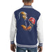 Sidney Maurer Original Portrait Of George Foreman Kids Varsity Jacket - X-Small (3-4 yrs) / Navy/White - Kids Boys Varsity Jacket