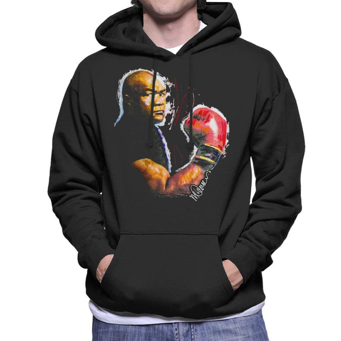 Sidney Maurer Original Portrait Of George Foreman Mens Hooded Sweatshirt - Mens Hooded Sweatshirt