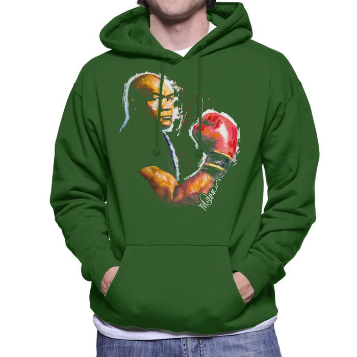Sidney Maurer Original Portrait Of George Foreman Mens Hooded Sweatshirt - Mens Hooded Sweatshirt