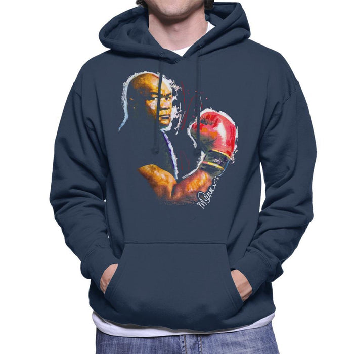 Sidney Maurer Original Portrait Of George Foreman Mens Hooded Sweatshirt - Mens Hooded Sweatshirt