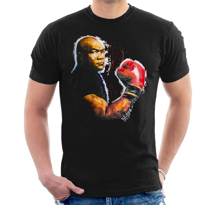 Sidney Maurer Original Portrait Of George Foreman Mens T-Shirt - Mens T-Shirt
