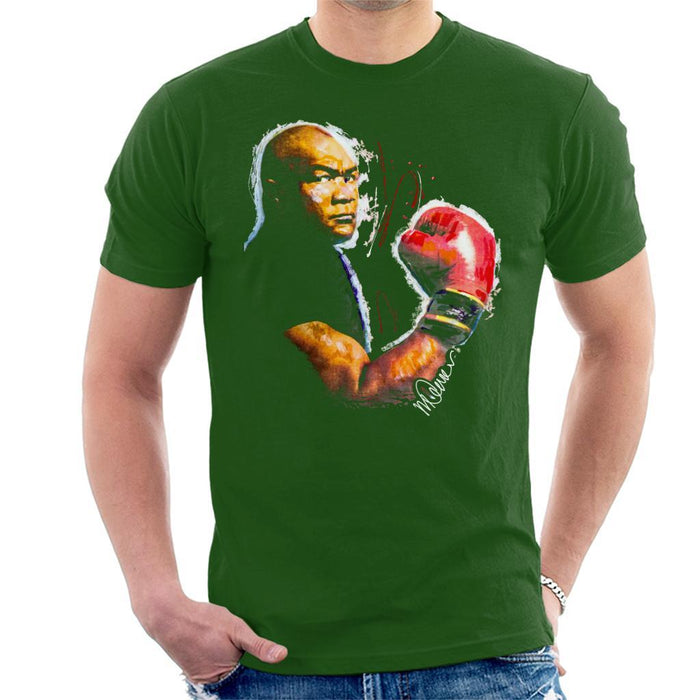 Sidney Maurer Original Portrait Of George Foreman Mens T-Shirt - Mens T-Shirt