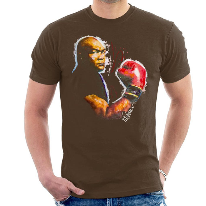 Sidney Maurer Original Portrait Of George Foreman Mens T-Shirt - Mens T-Shirt